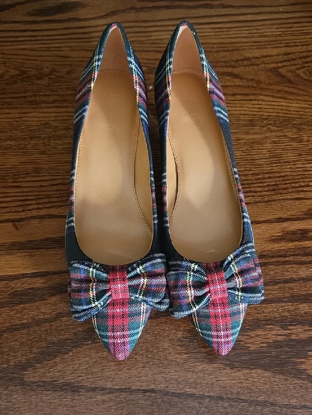 J.CREW Stewart Plaid Kitten Heels
